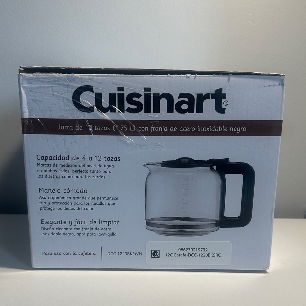 Cuisinart Black Coffee Carafe with Stainless Steel Band